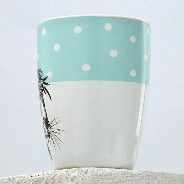 Кружка керамическая &laquo;Зайка&raquo;, 350 мл, цвет белый