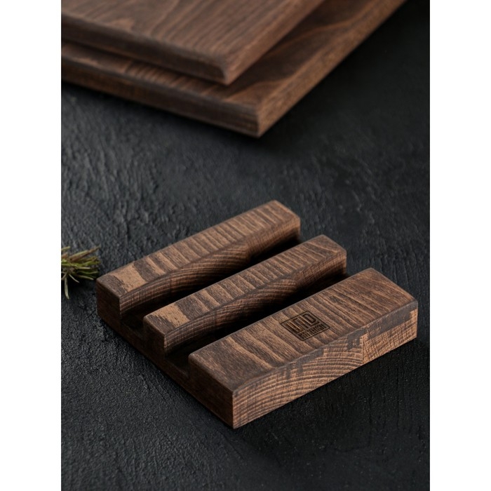 Набор разделочных досок на подставке Wild Kitchen, 34.5&times;19&times;2 см и 28.5&times;16 см, бук темный