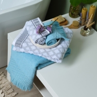 Полотенце махровое LoveLife &laquo;Аморе&raquo; 50х90 см, голубой, 100% хлопок, 450 гр/м2