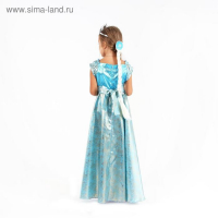 Карнавальный костюм &laquo;Элла&raquo;, платье, плащ, диадема, жезл, коса, р. 34, рост 134 см