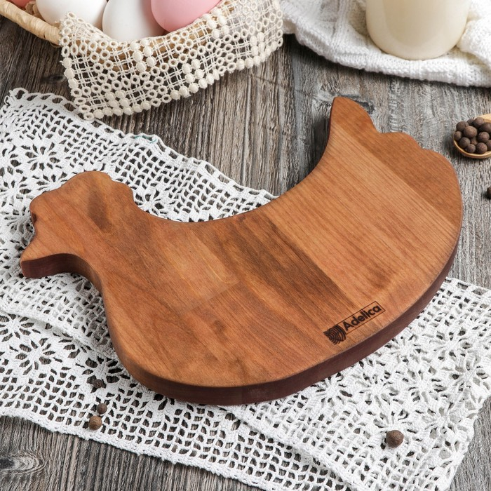 Подставка для яиц Adelica &laquo;Ряба&raquo;, 6 отделений, 20&times;25&times;1,8 см, массив берёзы