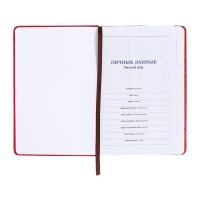 Ежедневник недатированный, А5, 140л, клетка, обл.кожзам, с хлястиком, Стайл, красный