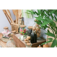 Набор стеклянных баночек для сыпучих продуктов с пробковой крышкой Доляна &laquo;Парфе. Звезда&raquo;, 350 мл, 11&times;6&times;11,5 см, 12 шт