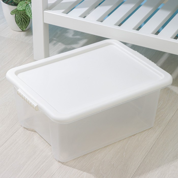 Контейнер для хранения с крышкой Porter, 14 л, 42,5×31,5×17,5 см, цвет слоновая кость Контейнер для хранения с крышкой Porter, 14 л, 42,5×31,5×17,5 см, цвет слоновая кость