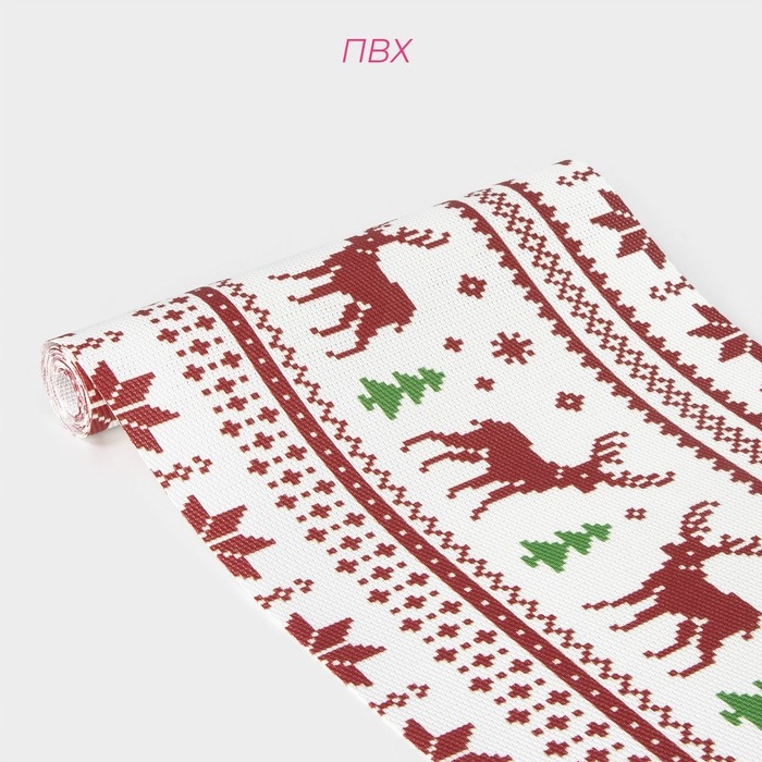 Дорожка новогодняя на стол Доляна &laquo;Новый год&raquo;, сервировочная, 180&times;30 см