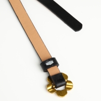 Ремень женский, ширина 1 см, пряжка металл, цвет чёрный Ремень женский, ширина 1 см, пряжка металл, цвет чёрный