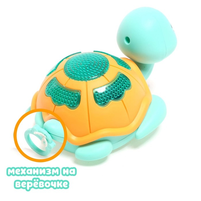 Игрушка заводная &laquo;Черепаха&raquo;, световые эффекты, цвета МИКС