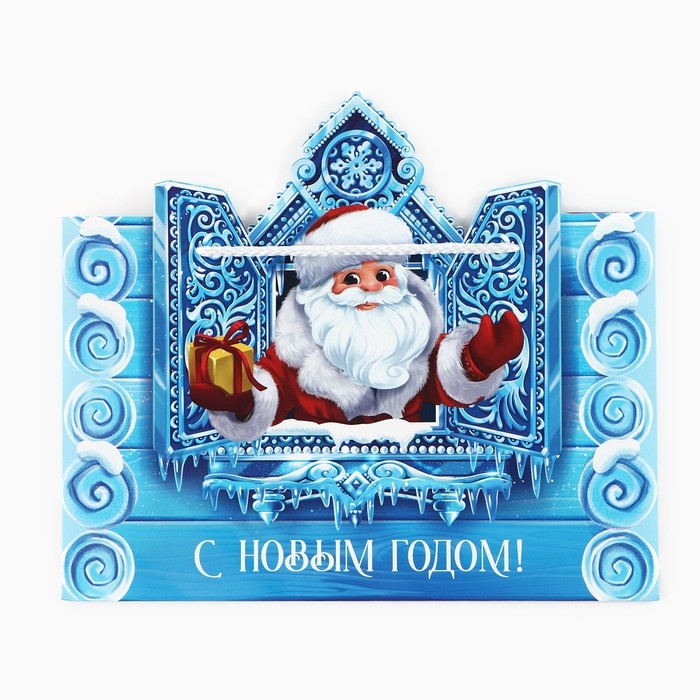 Пакет подарочный новогодний &laquo;Дед Мороз&raquo;, 30 х 26 х 10 см , Новый год