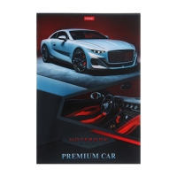 Тетрадь A4, 80 листов в клетку "Премиальные авто", обложка мелованный картон, глянцевая ламинация, блок 65 г/м2, 3В МИКС