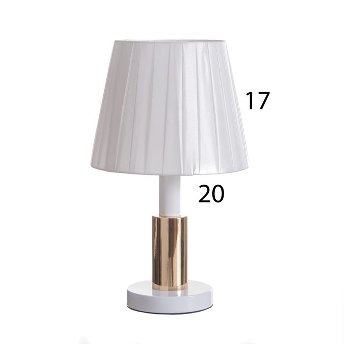 Лампа настольная Лампа настольная "Лида" 1х40Вт Е27 белый/золото 21х21х36см