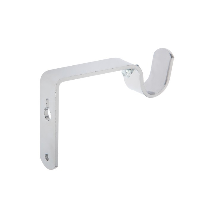 Кронштейн для карниза D20 однорядный 8 см, цвет хром Кронштейн для карниза D20 однорядный 8 см, цвет хром