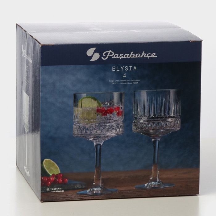 Набор стеклянных бокалов ELYSIA, 500 мл, 4 шт Набор стеклянных бокалов ELYSIA, 500 мл, 4 шт