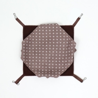 Гамак "Подвесной" для грызунов 23*23 см, бязь, флис, серый Гамак "Подвесной" для грызунов 23*23 см, бязь, флис, серый