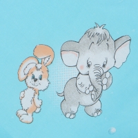 Бортик "Слонята" бязь, лотекс, 4 части (2 ч: 30х60см, 2 ч: 30х120см), цвет голубой Бортик "Слонята" бязь, лотекс, 4 части (2 ч: 30х60см, 2 ч: 30х120см), цвет голубой