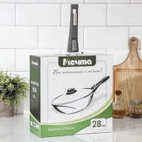 Сковорода «Гранит ВОК», d=28 см, съёмная ручка, стеклянная крышка, антипригарное покрытие, цвет серый Сковорода «Гранит ВОК», d=28 см, съёмная ручка, стеклянная крышка, антипригарное покрытие, цвет серый