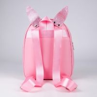 Рюкзак детский для девочки с блестками &laquo;Зайка&raquo;, съемные элементы, 27х23х10 см