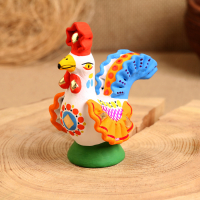 Дымковская игрушка "Петух", 11 см, микс Дымковская игрушка "Петух", 11 см, микс