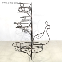 Подставка для цветов &laquo;Павлин&raquo;, d=16 см, цвет чёрный