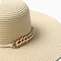 Шляпа женская MINAKU, цвет молочный, р-р 58