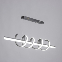 Светильник "Вихрь" LED 38Вт 6000К чёрный 100х18-110 см