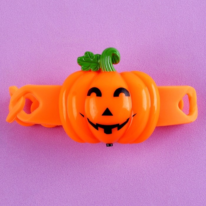 Браслет световой «Тыква», виды МИКС Браслет световой «Тыква», виды МИКС