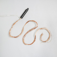 Гирлянда &laquo;Конский хвост&raquo; 10 нитей по 1 м, IP20, медная нить, 100 LED, свечение тёплое белое, 12 В