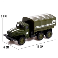 Грузовик металлический «УРАЛ «Армия», инерция, масштаб 1:43, цвет зелёный Грузовик металлический «УРАЛ «Армия», инерция, масштаб 1:43, цвет зелёный