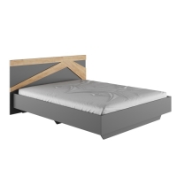 Кровать двуспальная с основанем Теодора, сп/место 1600*2000, Графит/Крафт золотой Кровать двуспальная с основанем Теодора, сп/место 1600*2000, Графит/Крафт золотой