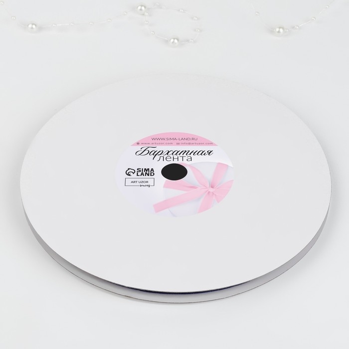 Лента бархатная, 6 мм, 18 &plusmn; 1 м, цвет синий №47