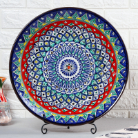 Ляган Риштанская Керамика "Узоры", 42 см, синий Ляган Риштанская Керамика "Узоры", 42 см, синий