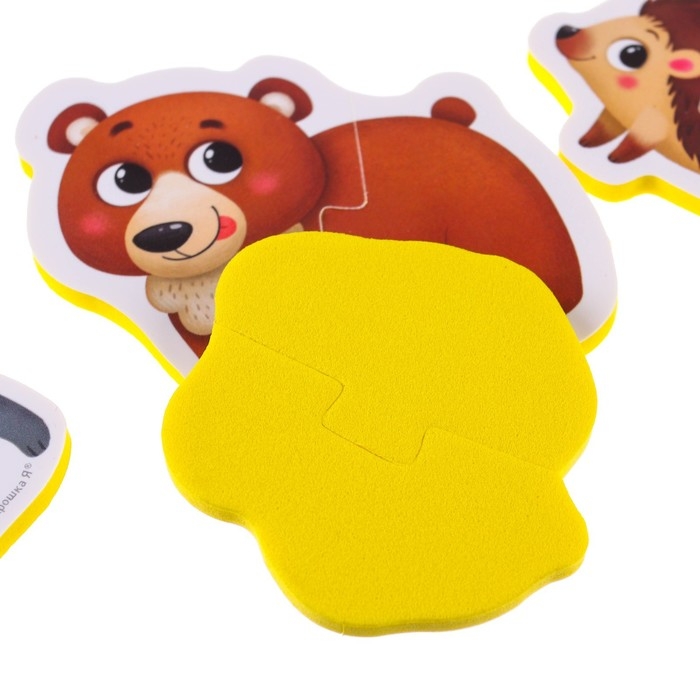 Мягкий пазл для малышей &laquo;Лесные зверята&raquo;, 5 пазлов, Крошка Я