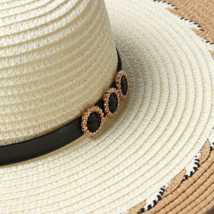 Шляпа женская MINAKU, цв. светло-коричневый, р-р 58 Шляпа женская MINAKU, цв. светло-коричневый, р-р 58