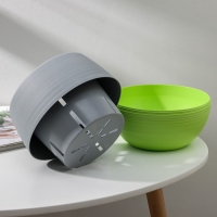 Горшок для цветов с поддоном &laquo;Япония&raquo;, 2 л, цвет серо-фисташковый