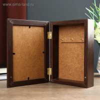 Ключница "Home черный-золото" венге 15х21 см