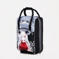 Чемодан малый 37 л (S) с сумкой, отдел на молнии, с расширением, с расширением, цвет чёрный