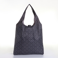 Сумка хозяйственная на кнопке, складная, цвет чёрный Сумка хозяйственная на кнопке, складная, цвет чёрный