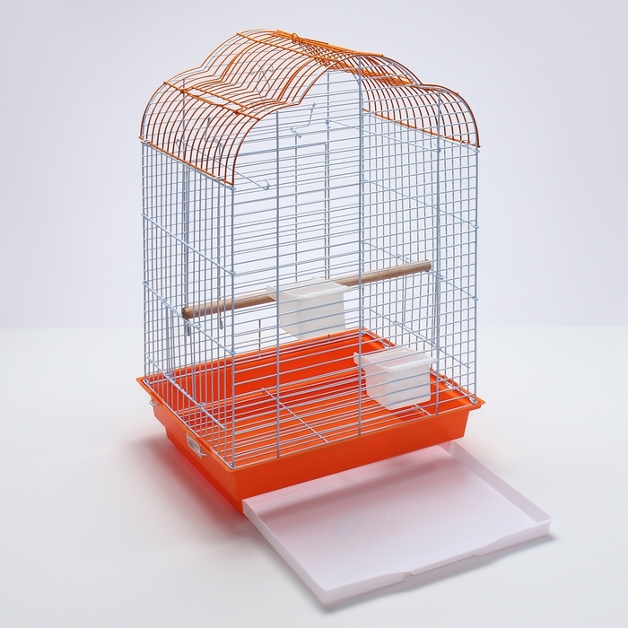 Клетка для птиц Bd-3/1o, раскрывающаяся крыша, 47,5 х 37 х 70 см, красная