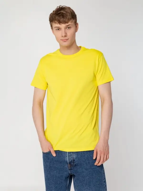 Футболка унисекс T-bolka 160, желтая, размер S