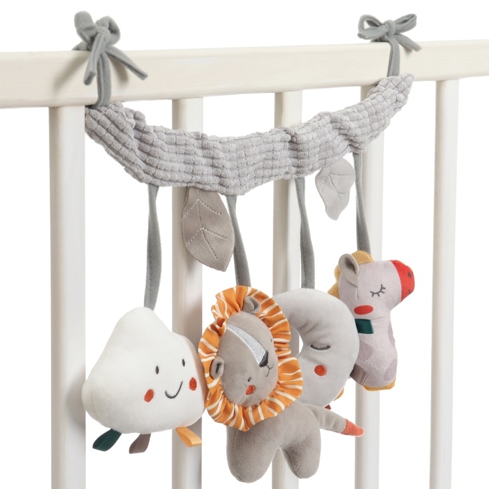 Растяжка на кроватку/коляску «Леон», с погрем, пищалкой, Крошка Я Растяжка на кроватку/коляску «Леон», с погрем, пищалкой, Крошка Я