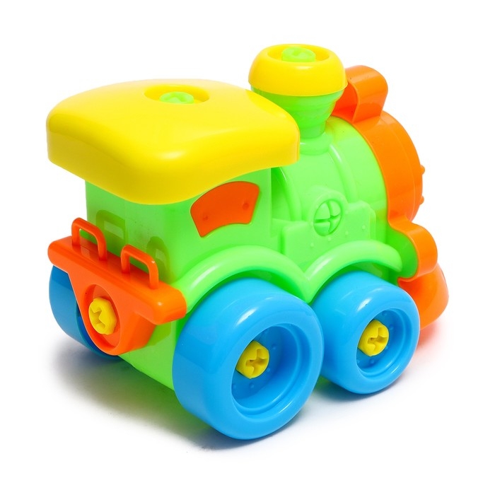 Конструктор винтовой &laquo;Паровозик&raquo;, с отвёрткой 18 деталей, МИКС