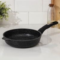Сковорода «Гранит Black» Induction Pro», d=22 см, пластиковая ручка, индукция, антипригарное покрытие, цвет чёрный Сковорода «Гранит Black» Induction Pro», d=22 см, пластиковая ручка, индукция, антипригарное покрытие, цвет чёрный