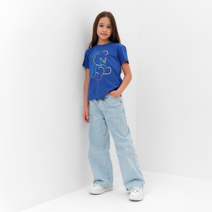 Футболка детская MINAKU "Gummy bear", цвет электрик, рост 116 см