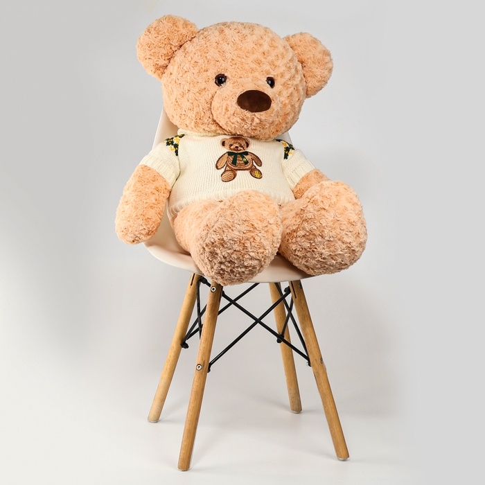 Мягкая игрушка &laquo;Медведь&raquo;, в кофте, 80 см, цвет бежевый