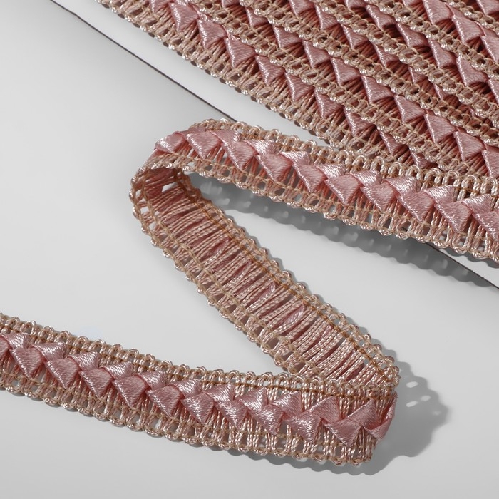 Тесьма декоративная &laquo;Самоса&raquo;, 18 мм, 9,1 &plusmn; 0,5 м, цвет шампань