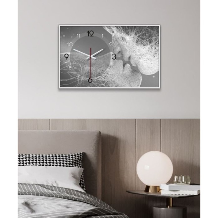 Часы-картина настенные, интерьерные "Лица", 57 х 35 х 4 см, бесшумные