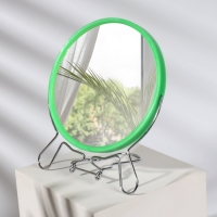Зеркало настольное - подвесное «Круг», двустороннее, с увеличением, d зеркальной поверхности 14 см, цвет МИКС Зеркало настольное - подвесное «Круг», двустороннее, с увеличением, d зеркальной поверхности 14 см, цвет МИКС