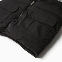 Жилет утеплённый для мальчиков, цвет чёрный, рост 116-122 см