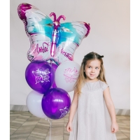 Воздушный шар фольгированный 24" «Бабочка», с подложкой Воздушный шар фольгированный 24" «Бабочка», с подложкой