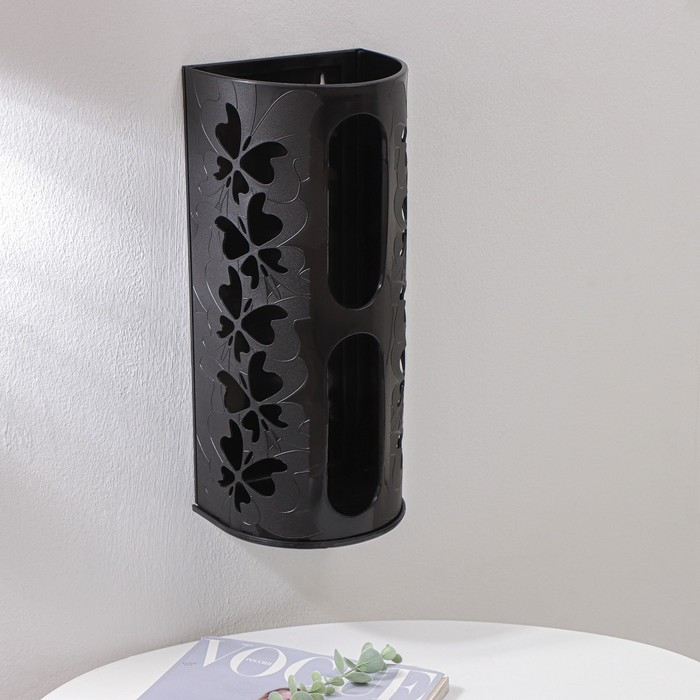 Корзина для пакетов Fly, 16,8&times;13,3&times;37,5 см, цвет чёрный