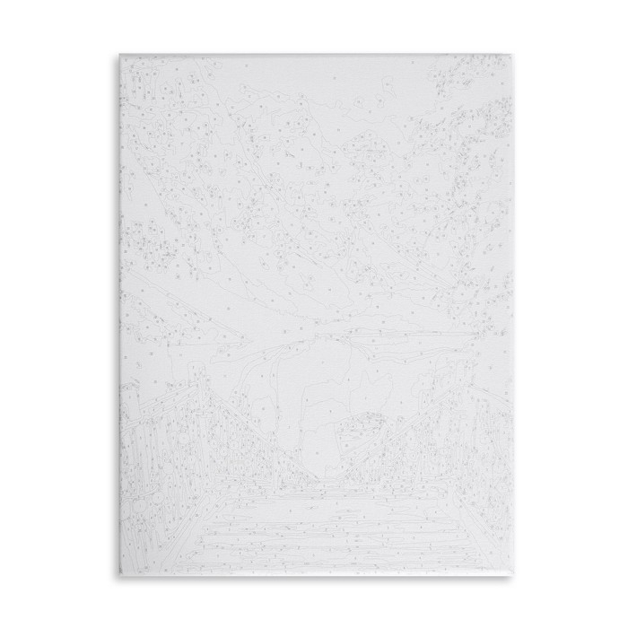 Картина по номерам на раме, с гирляндой &laquo;Озеро&raquo;, 30х40 см